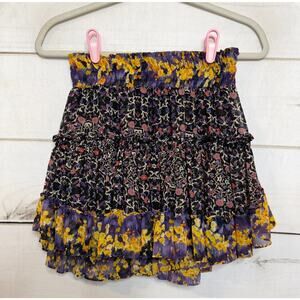 Misa Los Angeles Skirt Sz XS Ruffled Stretch Tiered Boho Chic